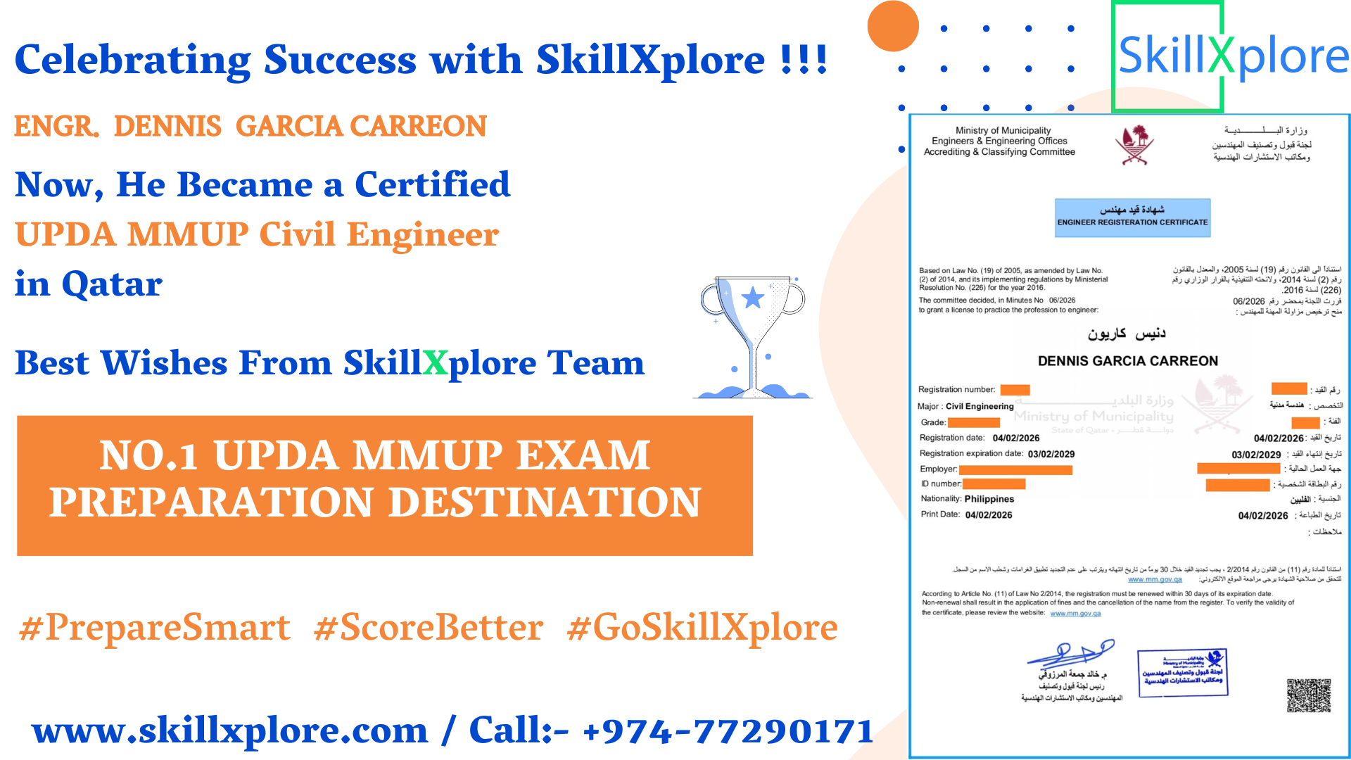 Document Requiremenst For UPDA Exam in Qatar