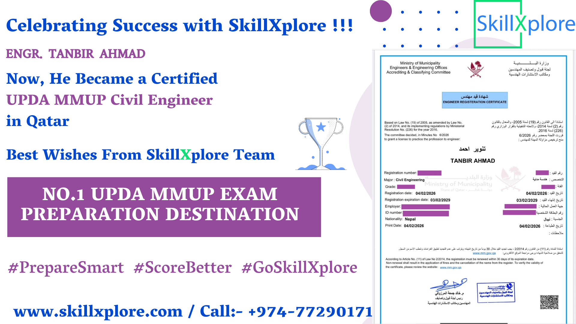 Document Requirements For MMUP Exam in Qatar